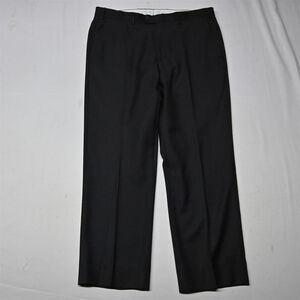Santorelli 36x30 Charcoal Gray Romeo Flat Front Straight Wool Mens Dress Pants‎